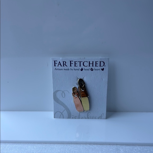 Far Fetched Mixed Metal Sisterhood brooch - Picture 1 of 1